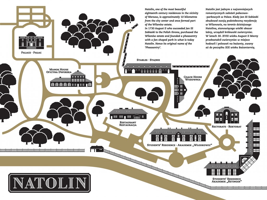 Carte du campus de Natolin - Collège d'Europe à Varsovie